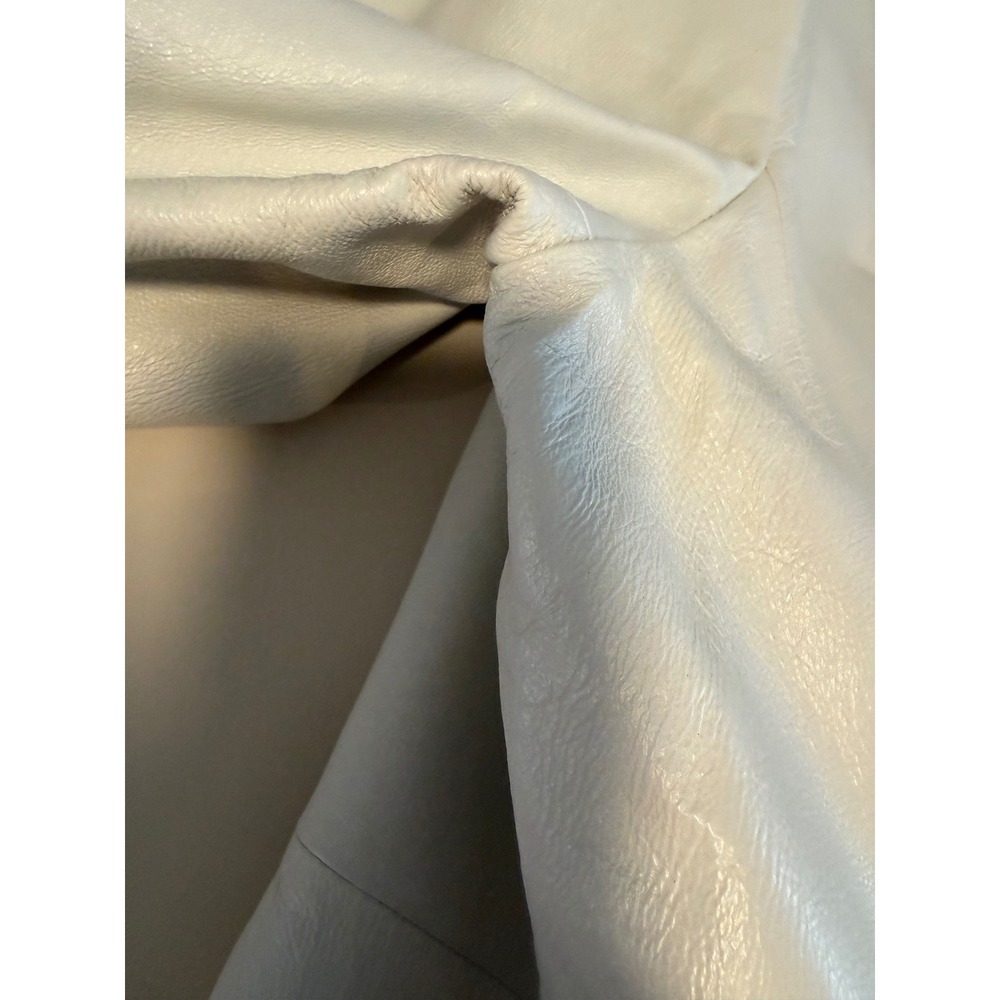 Terry Lewis Classic Luxuries Cream Leather Blazer Jacket Womens 1X Off White - Picture 4 of 16